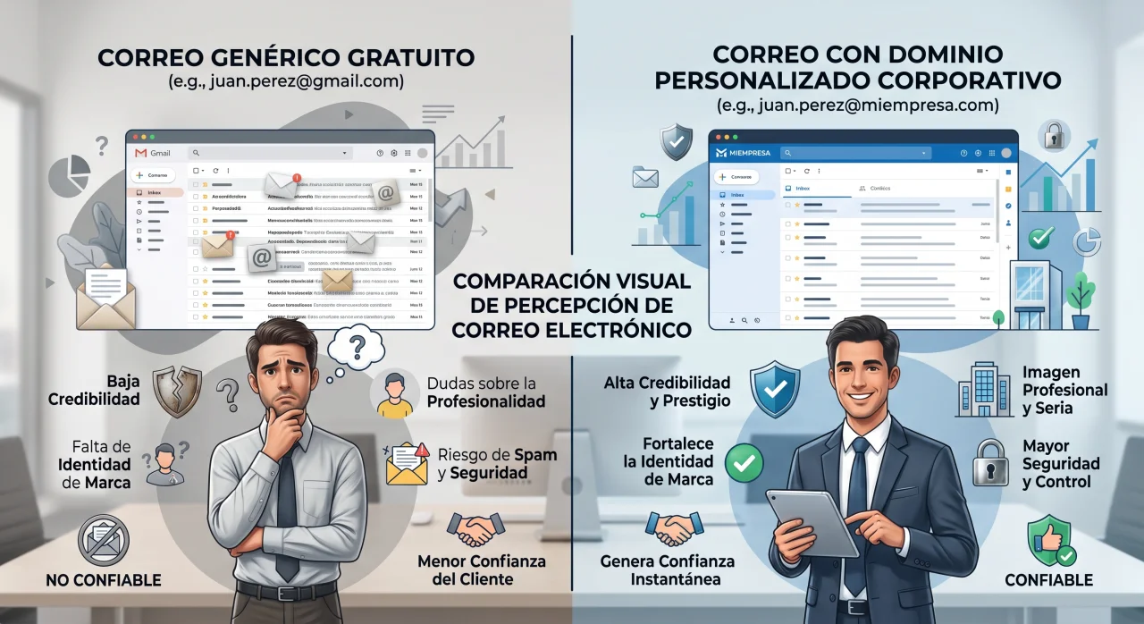 De Gmail a Socio Comercial: Por qué tu PyMe necesita Dominio Propio